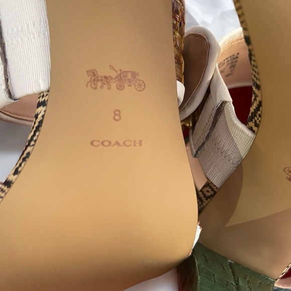 Coach Robin Raffia Sandals Size 8B - Picture 9 of 16